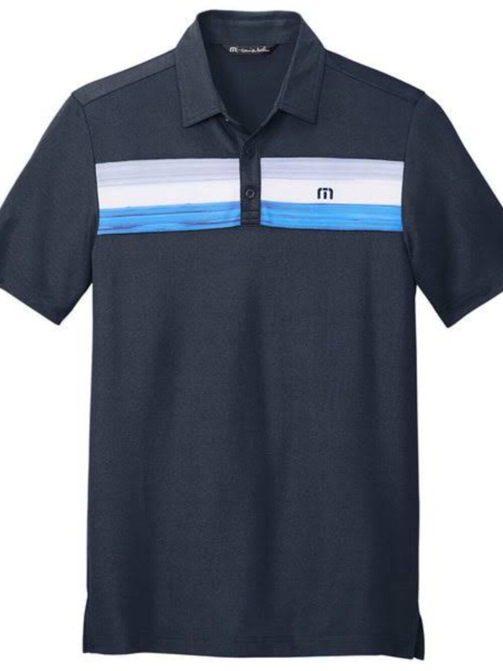 GENUINE TRAVIS MATHEW BLUE STRIPED XL GOLF POLO SHIRT